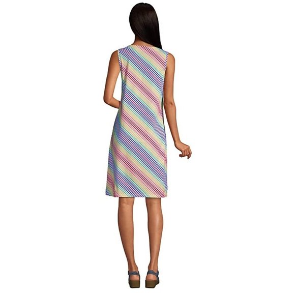 NWT Lands' End Women's Sleeveless Cotton Jersey Swim Cover-Up Size XS $80 JK361 - Picture 2 of 2